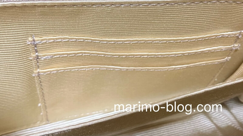 wakoのWEB限定ショルダーバッグの内側縫製